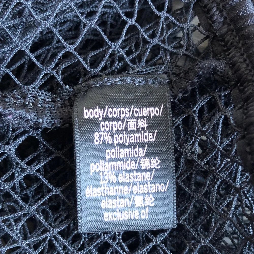 Victoria’s Secret Sheer Fishnet Mesh Slip Dress Lingerie M/L Black